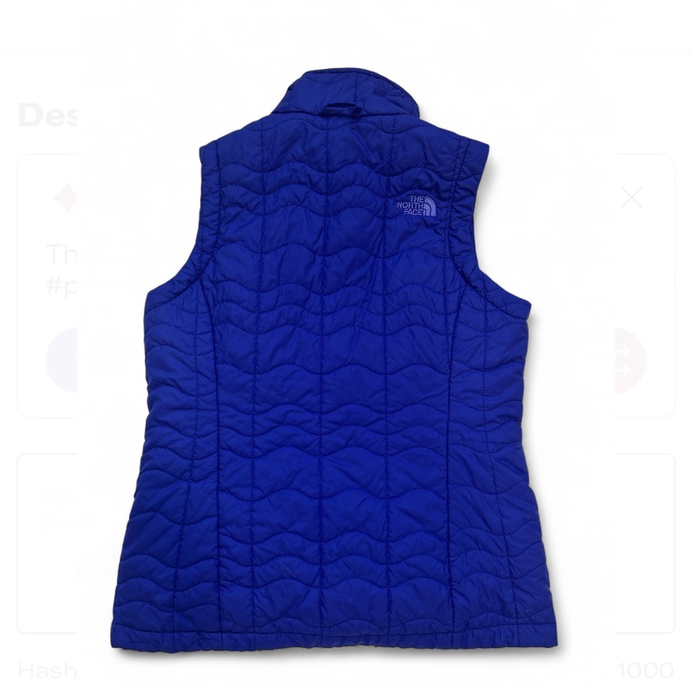 Women’s North Face Puffy Vest – Cobalt Blue & Teal – Size Small - Picture 6 of 6